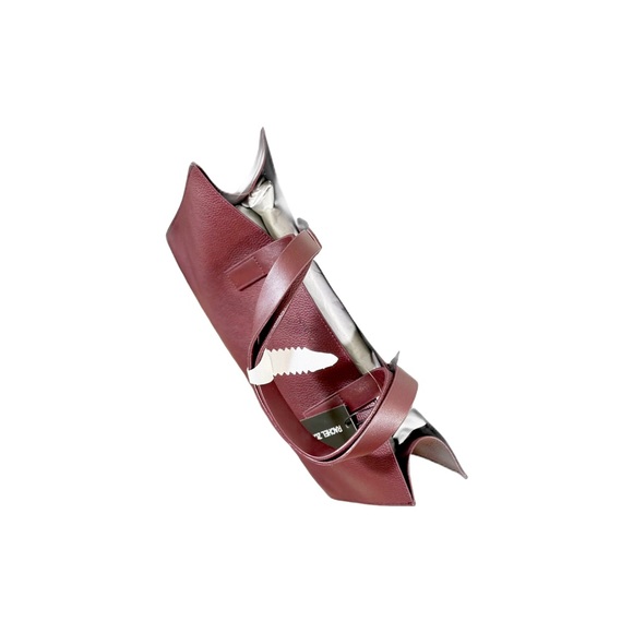 Rachel Zoe Arialith Bordeaux Wine Color Vegan Leather Large Tote Bag - Picture 2 of 5